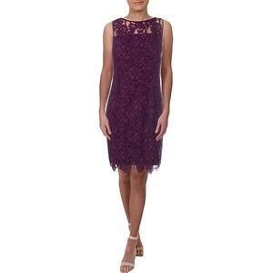 Lauren Ralph Lauren Purple Floral Lace Dress Size 10